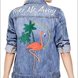 Guess Jeans Blue Denim Jacket oversized- tag is XS but could fit a small/Medium